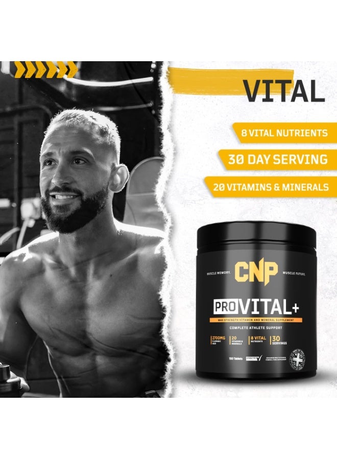 سي إن بي برو فيتال + 150 قرصًا - فيتامينات متعددة | 20 فيتامينًا ومعادن | 8 عناصر غذائية أساسية | جرعة تكفي 30 يومًا | تركيبة داعمة للرياضيين - Image 3